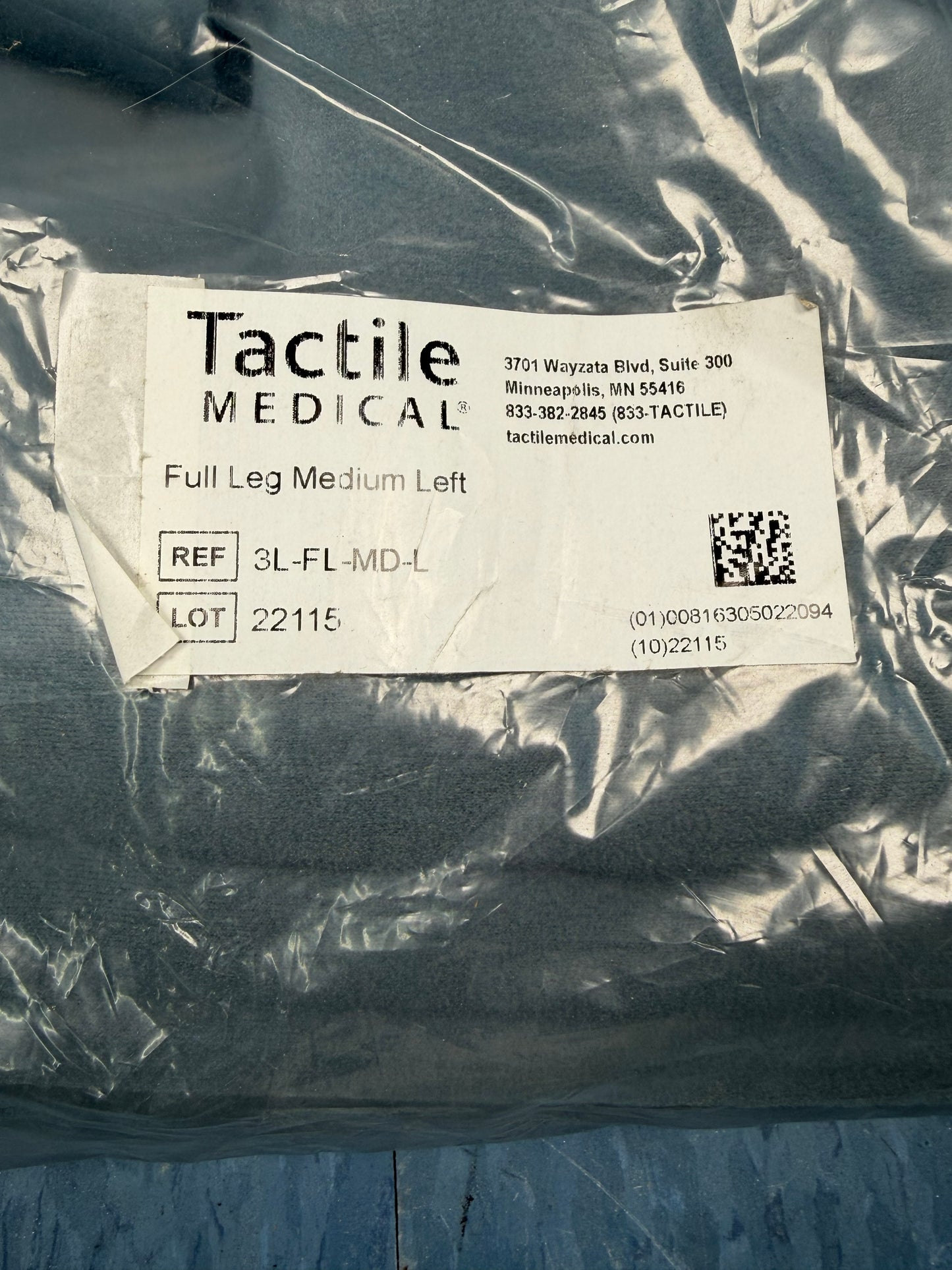 Tactile Medical Flexitouch Plus Lymphedema Compression Garment Full Leg Medium Left Ref. 3L-FL-MD-L