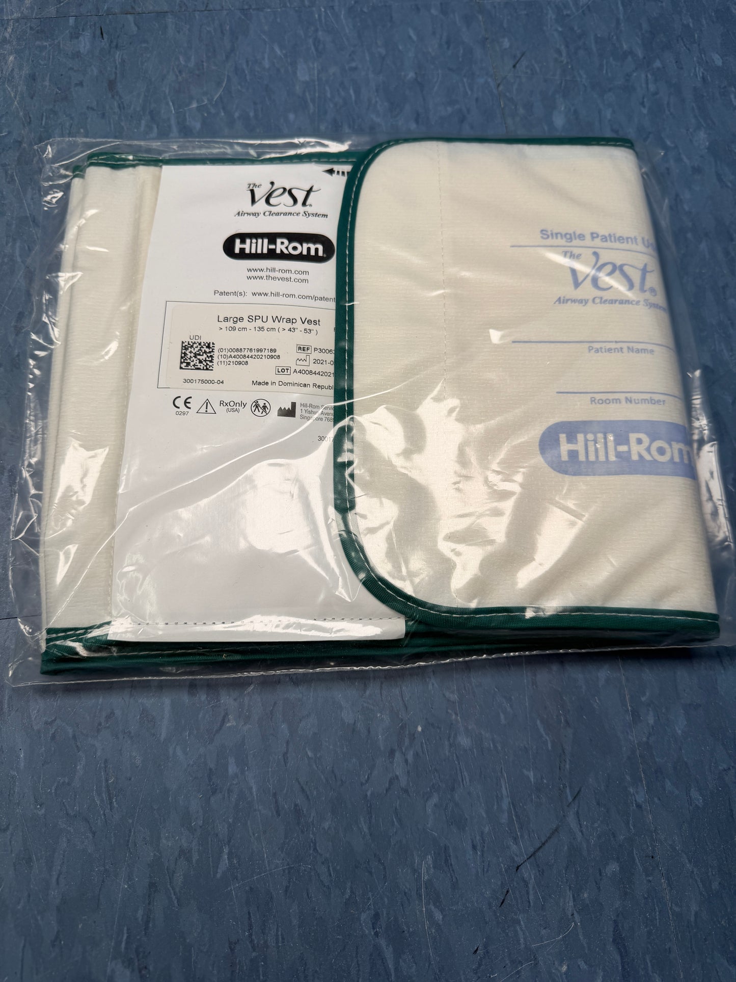 Hill-Rom P300632000 SPU Wrap Vest - Large 43-53" for Airway Clearance System