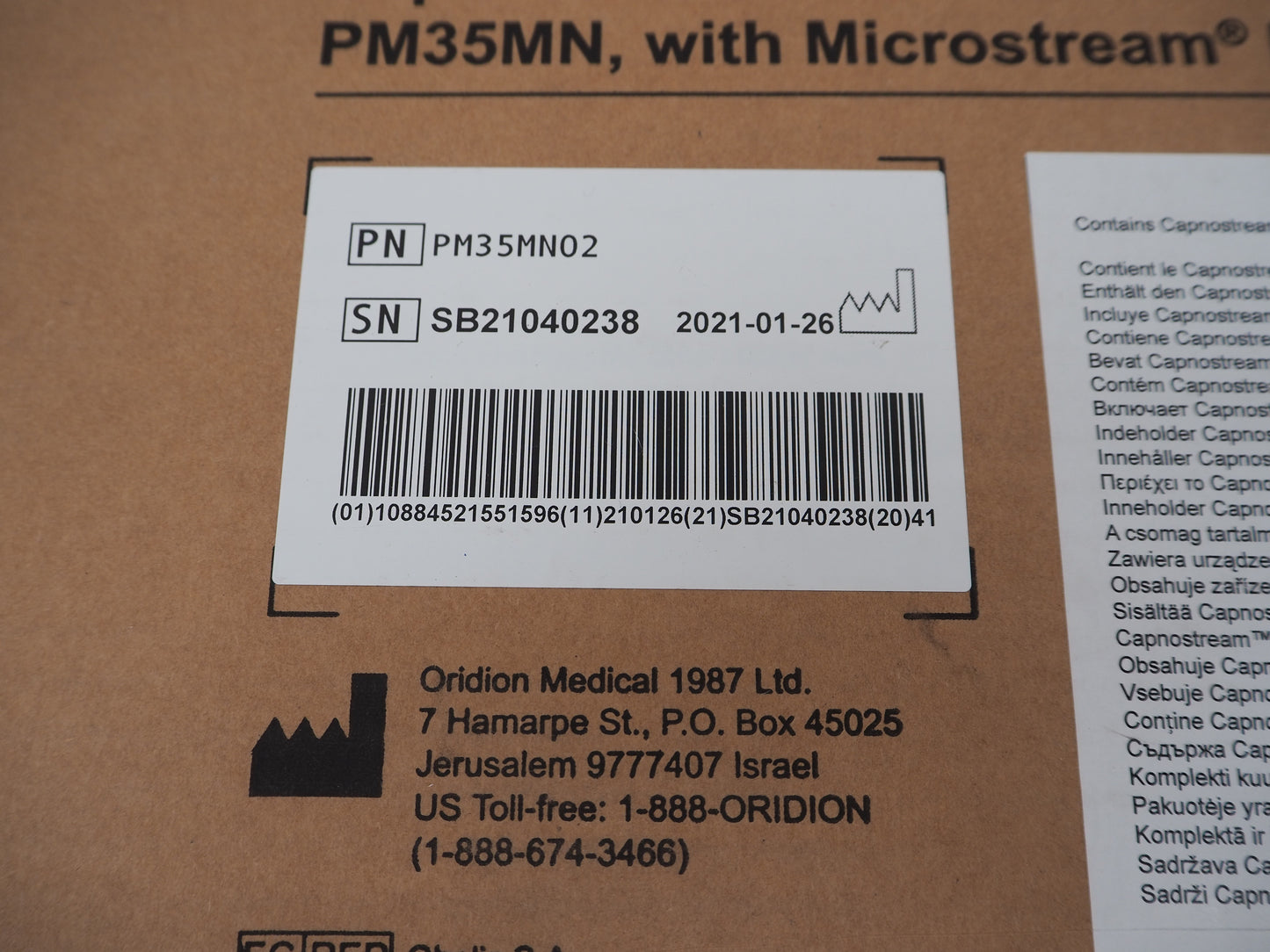 NEW Medtronic Capnostream 35 Portable Respiratory Monitor Etco2 - PM35MN