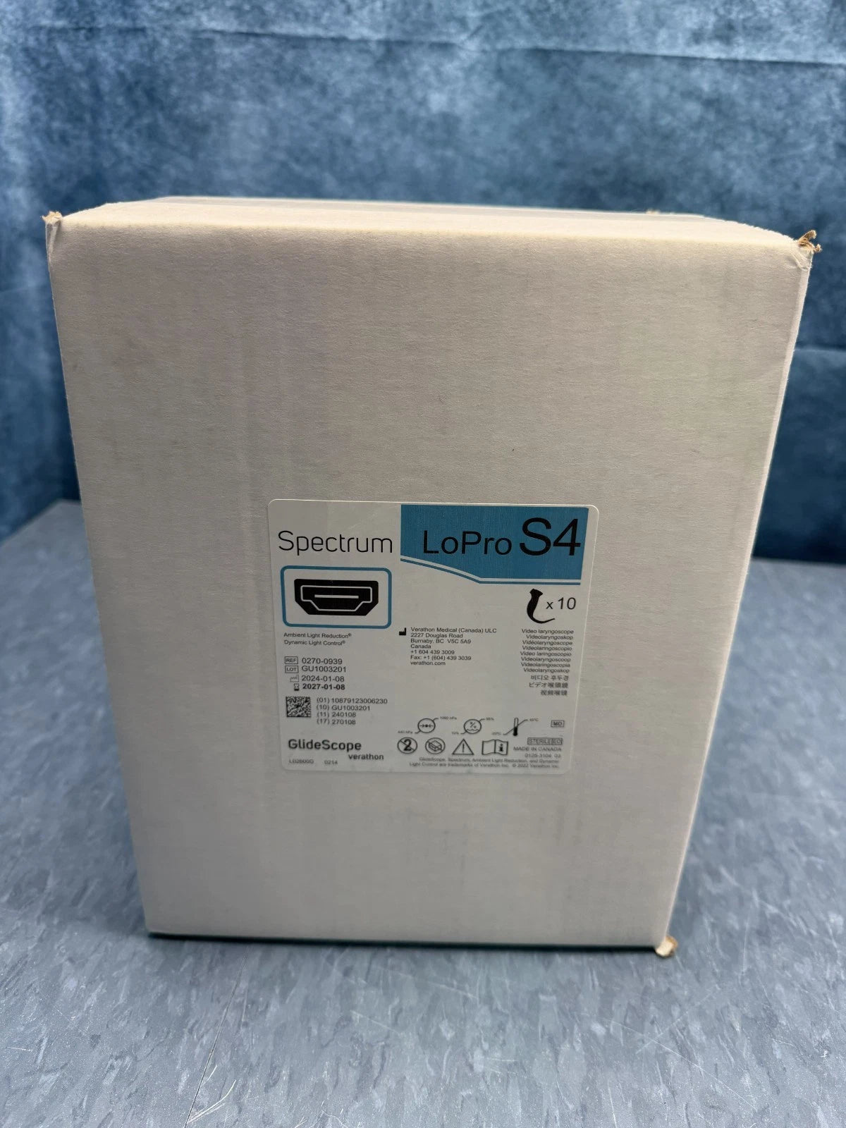 Verathon 0570-0338 GlideScope Video Monitor with 0570-0307 Baton & 20x LoPro S4