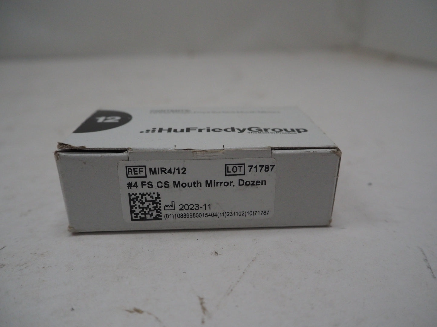 Lot of 12x Hu-Friedy MIR4/12 Front Surface Dental Mouth Mirrors #4 Cone Socket US Thread