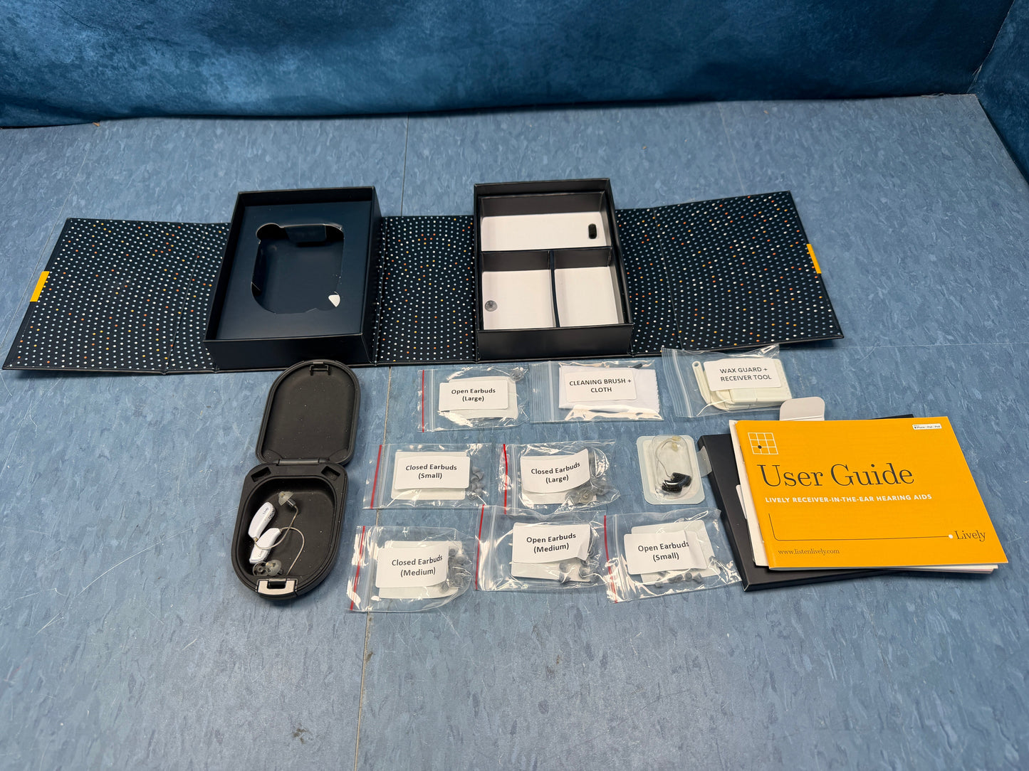 Lively Resound 202-LSB069 Hearing Aid With Case and Extras