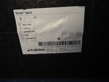 B BRAUN Vista Basic Large Volume Infusion Pump Ref.  637-202  637202 IV  New