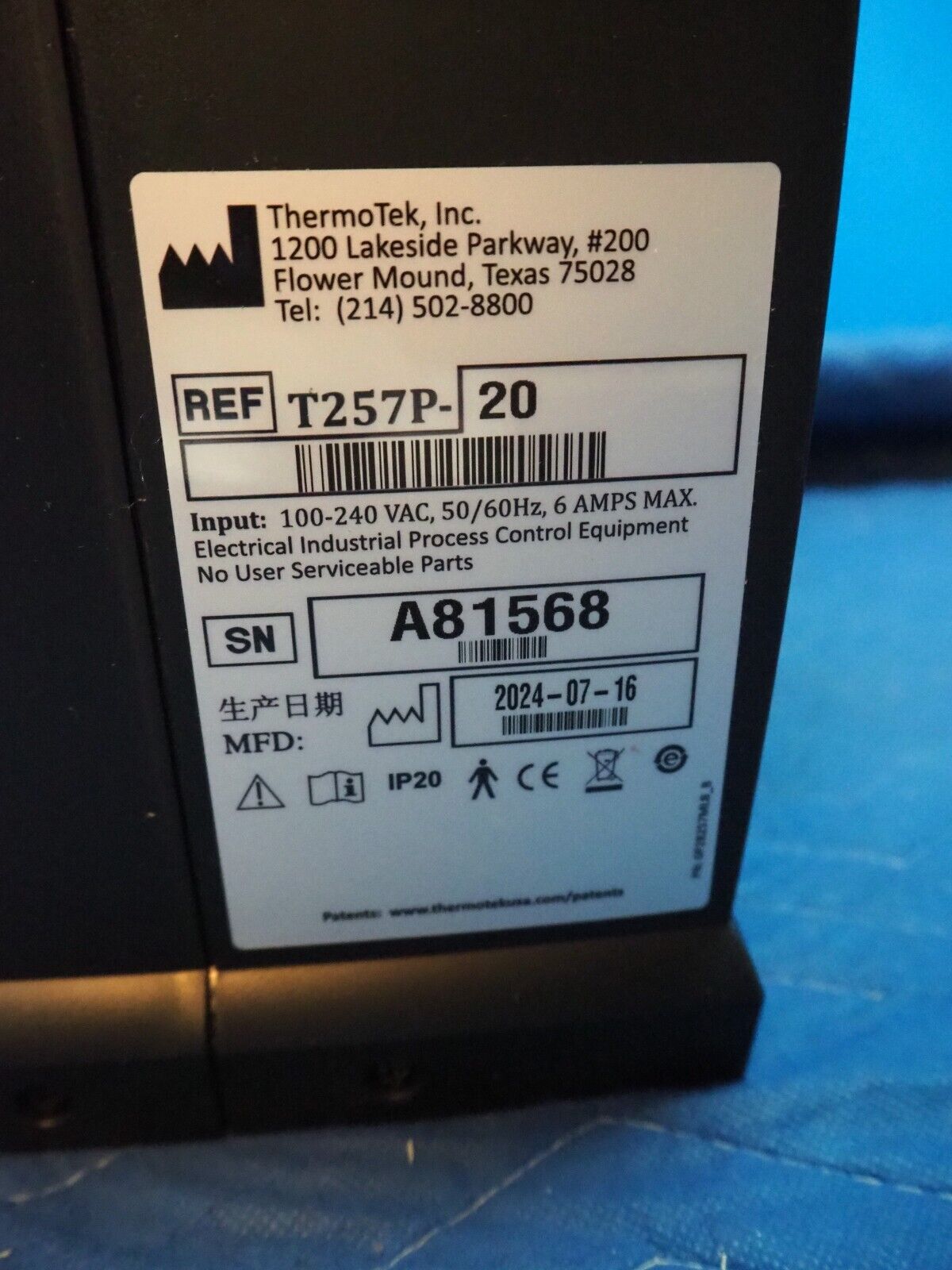 ThermoTek T257P-20 Thermoelectric Recirculating Chiller in Box 2024