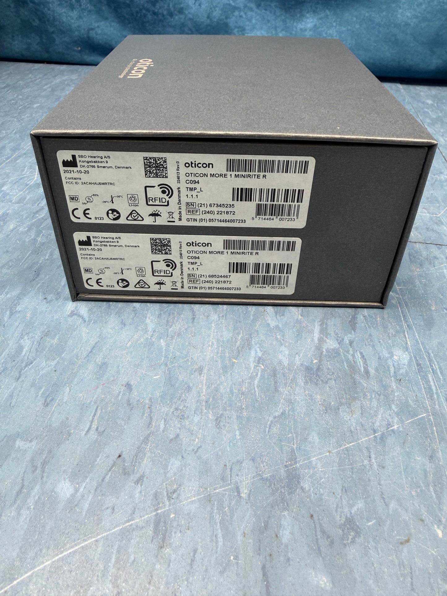 Oticon Opn 1 Hearing Aid Rechargeable Device with Case