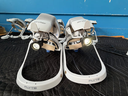 8x Stryker Flyte 0408-645-000 Surgical Helmets, Charger, 10 Batteries & 2x Headlights