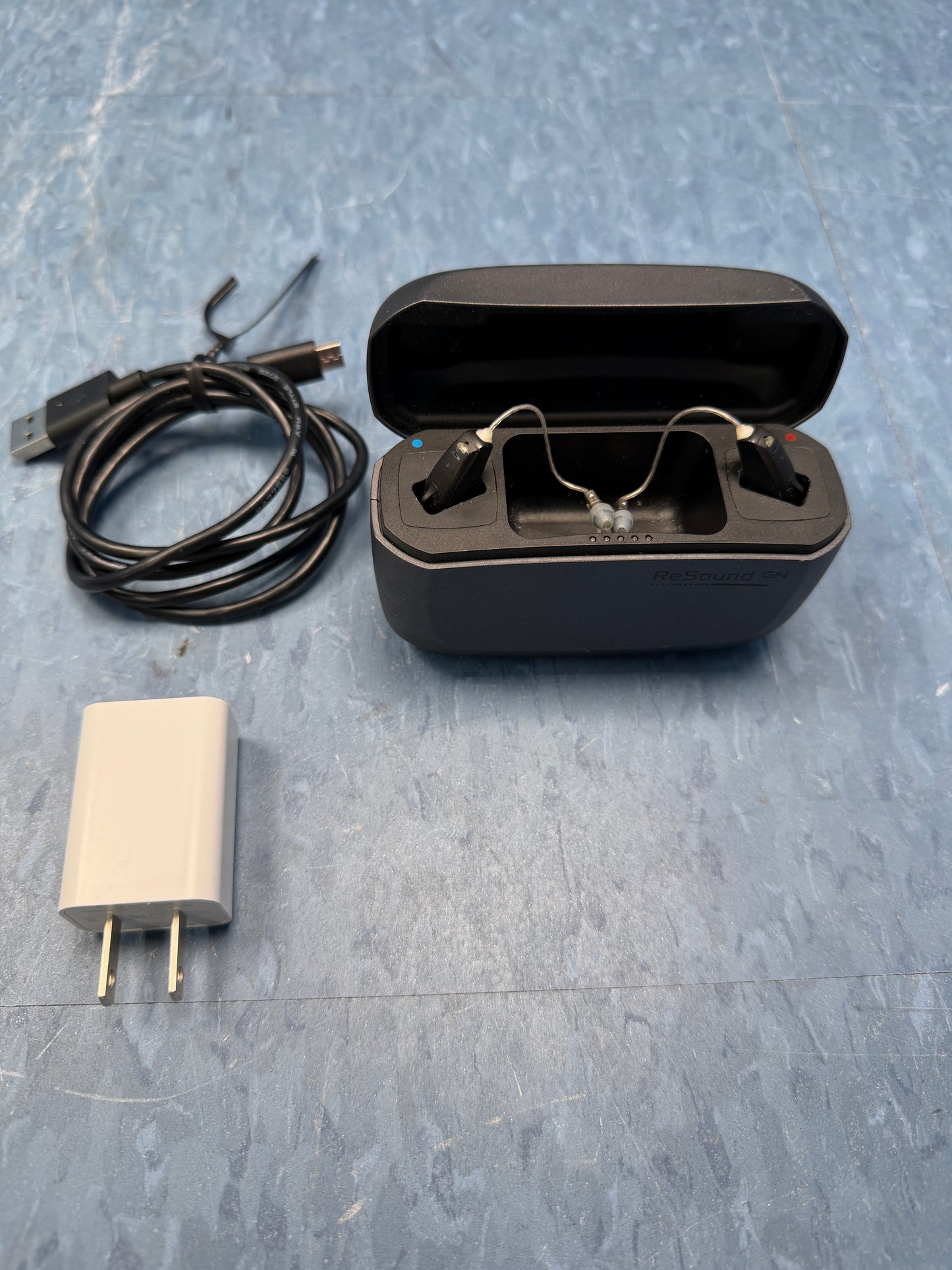 Pair of Resound GN Hearing Aids with Charging Case