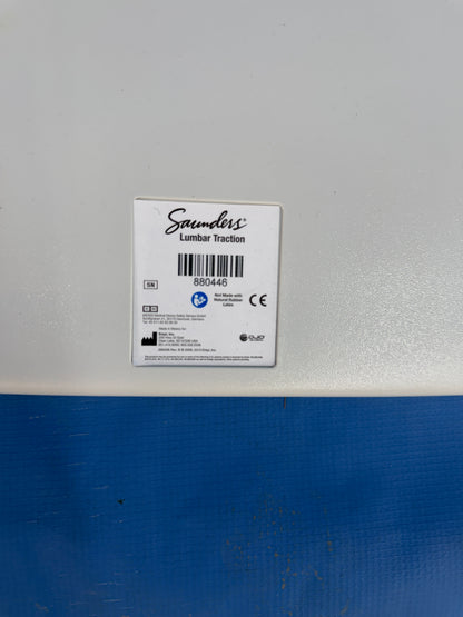 Saunders Lumbar Traction Spinal Decompression Device In Case with Hand Pump