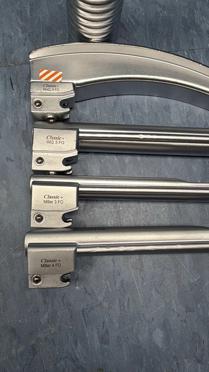 Heine EasyClean LED Laryngoscope Handle with 4 Blades - Ref. F-008.22.822