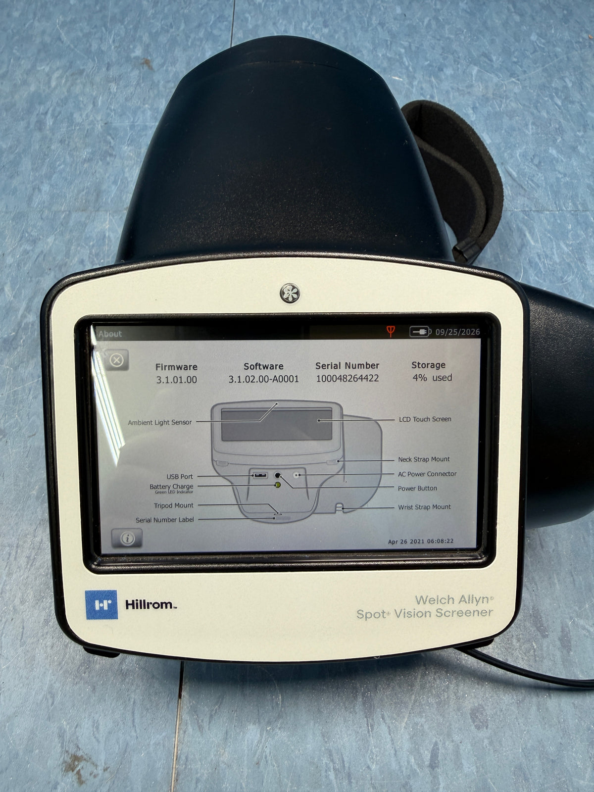 Welch Allyn VS100 Spot Vision Screener with AC Power Adapter, Good Battery, Case and 90 Day Warranty