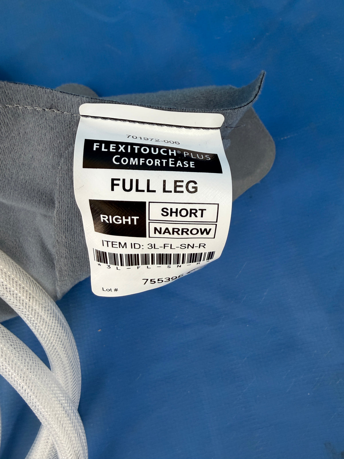 Tactile Medical Flexitouch Plus ComfortEase Lymphedema Compression Garment Full Leg Right Short Narrow Item ID: 3L-FL-SN-R