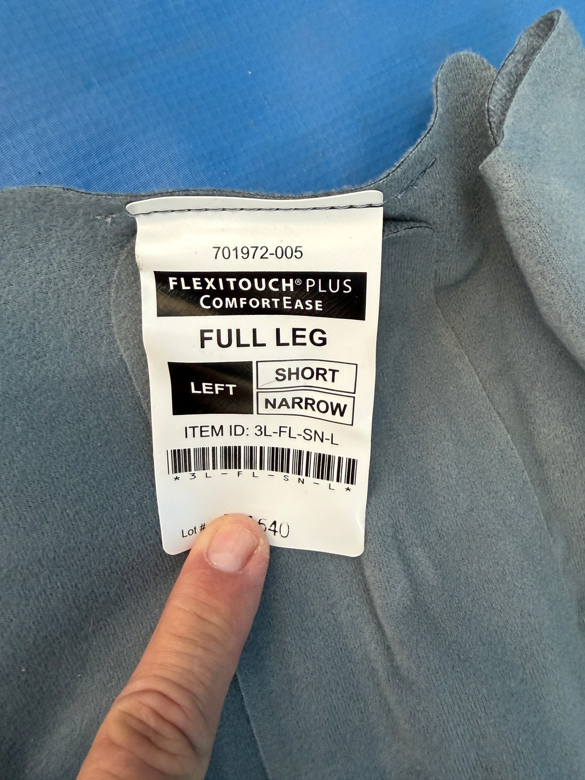 Tactile Medical Flexitouch Plus ComfortEase Lymphedema Compression Garment Full Leg Left Short Narrow Item ID: 3L-FL-SN-L