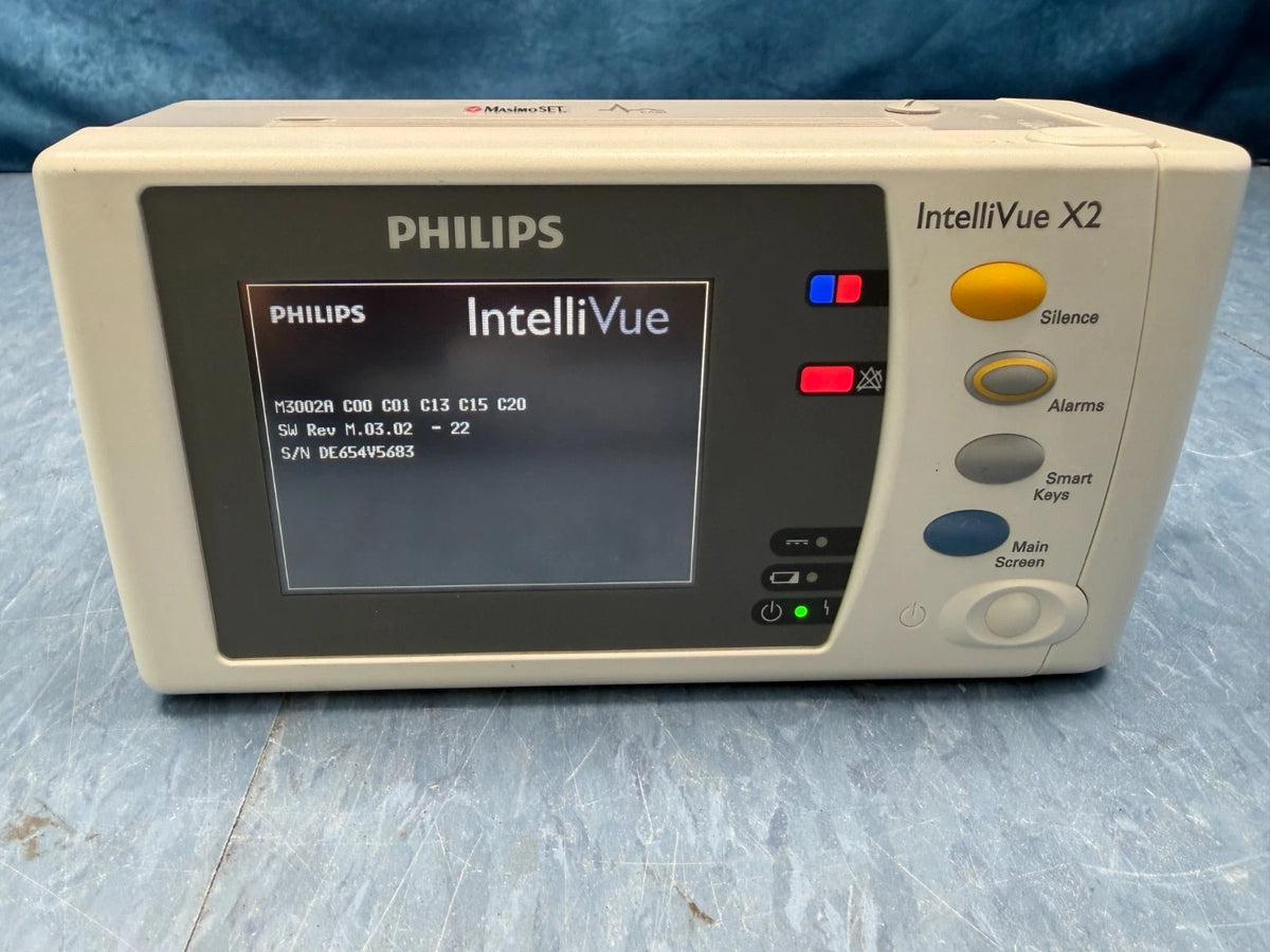 Philips X2 IntelliVue Patient Monitor with New Charger and Patient Cables - Masimo SpO2 - Tested with 90 Day Warranty