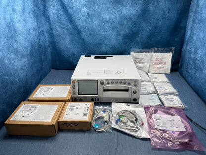 GE Corometrics 250CX Series Maternal Fetal Monitor with 3x New Transducers and Cables