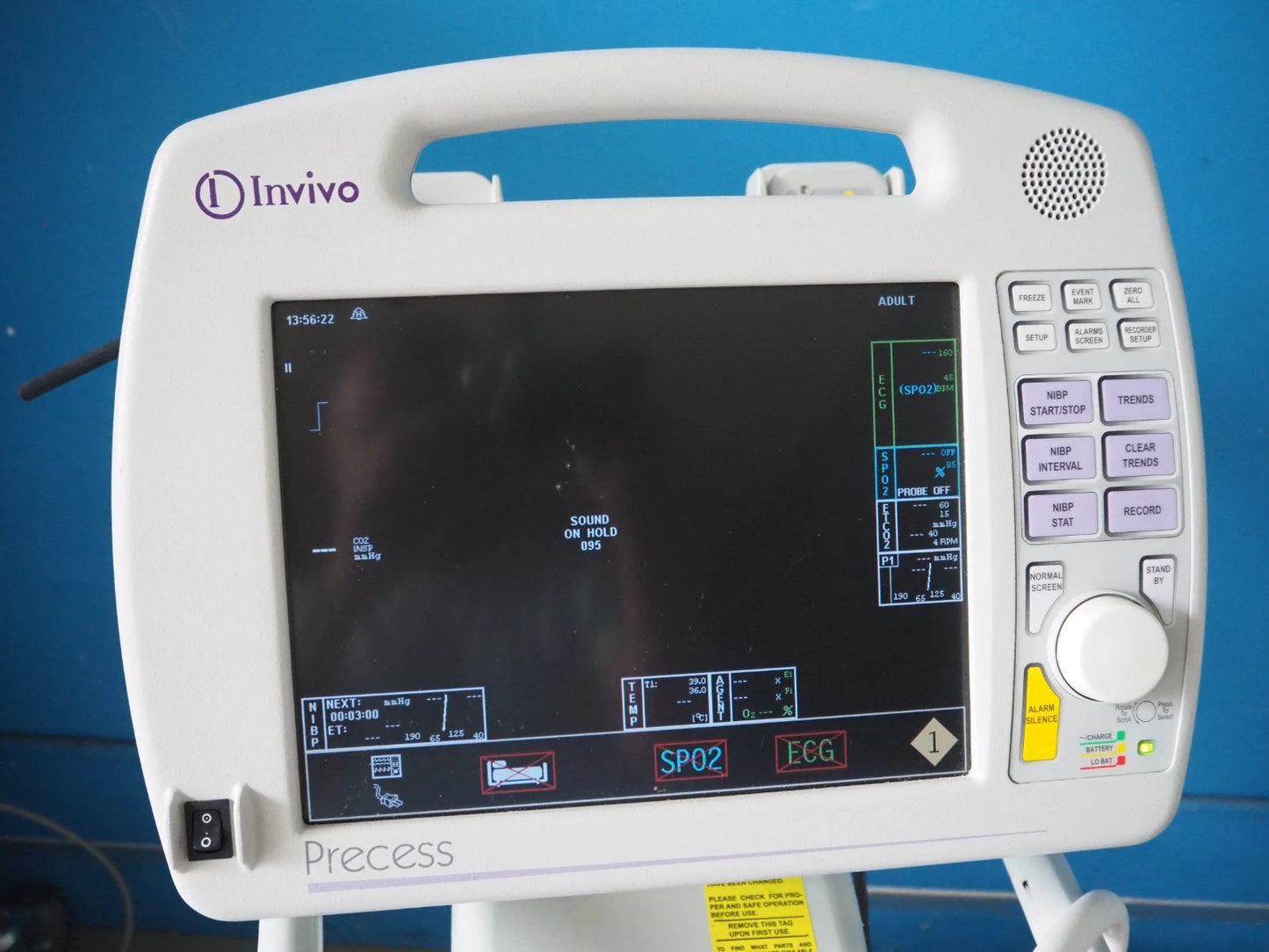 Invivo Precess 3160 MRI Patient Monitor System with SpO2 ECG Modules