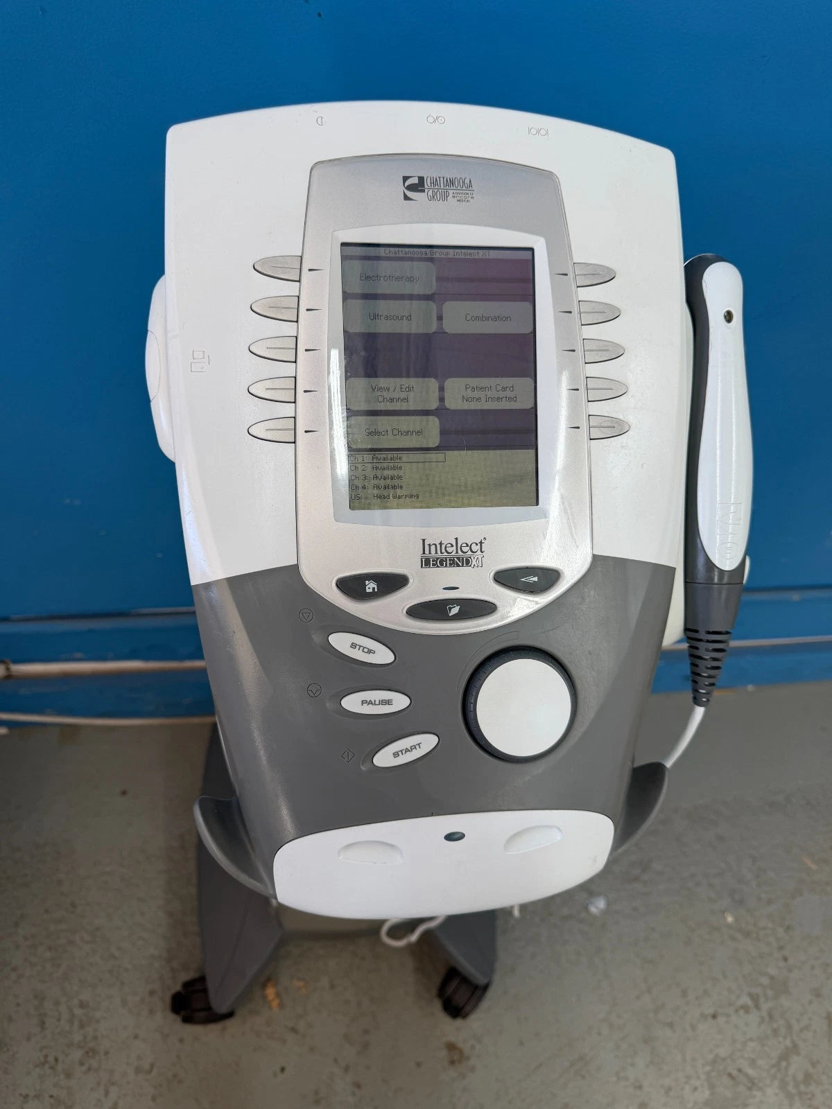 Chattanooga Intelect Legend Theraputic Ultrasound Model 2760 With Probe, 4 Channles and Cart