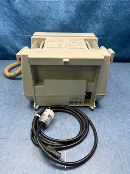HP Hewlett Packard Ref. 43100A Defibrillator with Hard Paddles, Power Cord and New EKG Cable