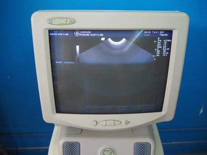 GE LOGIQ 3 Ultrasound System with 2 Transducers E8C and 10Lb