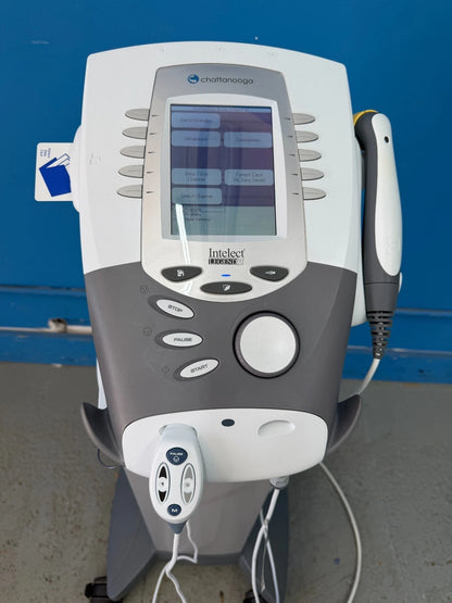 Chattanooga Intelect Legend 2760 Theraputic Ultrasound with Probe Remote Cables and Cart