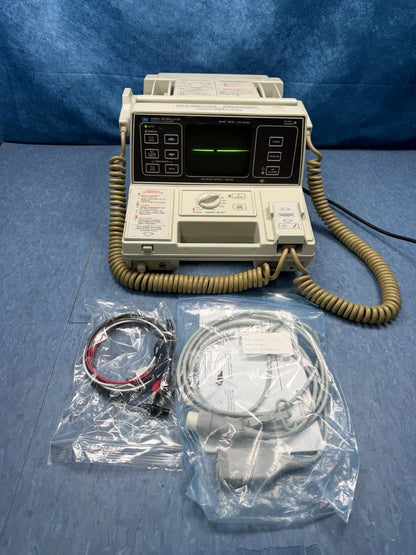 HP Hewlett Packard Ref. 43100A Defibrillator with Hard Paddles, Power Cord and New EKG Cable