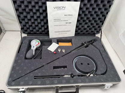 Vision Sciences ENT-4000 Laryngoscope with BLS-10000 0° Rigid Scope & Case 0 Broken Fibers