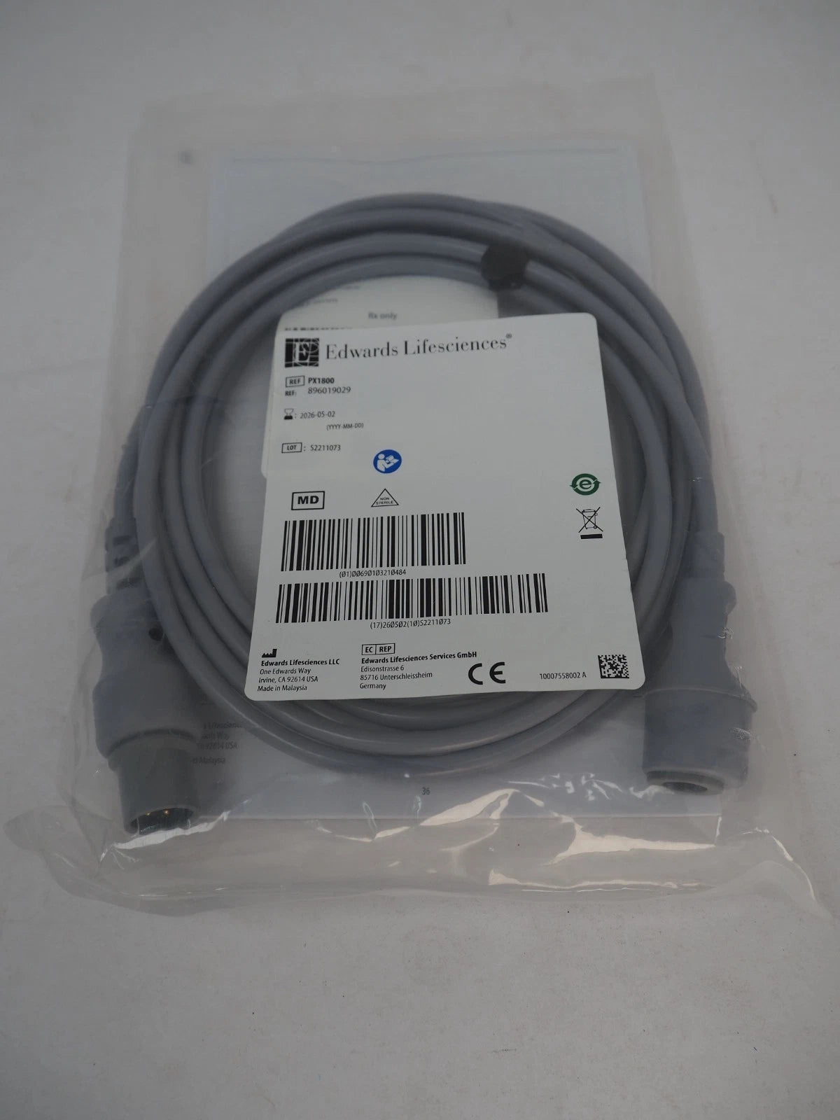 Edwards Lifesciences TruWave Reusable Cable Model PX1800 896083021 - NEW