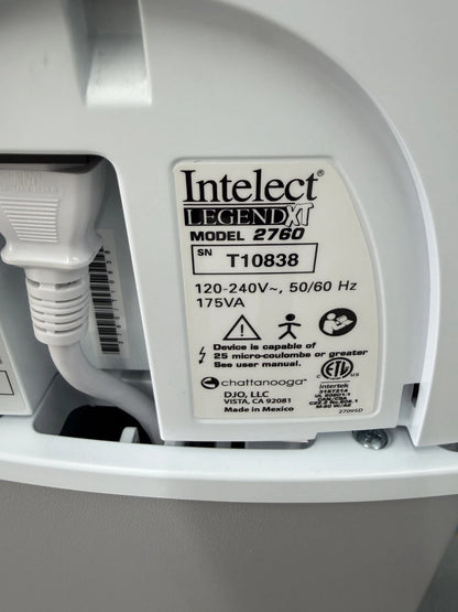 Chattanooga Intelect Legend 2760 Theraputic Ultrasound with Probe Remote Cables and Cart