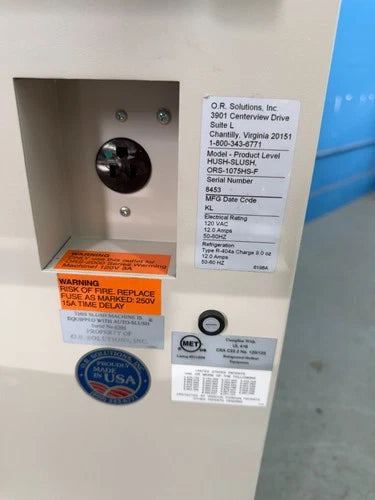 EcoLab OR Solutions ORS-1075HS-F Hush Slush System for Cooling Organs and Tissues